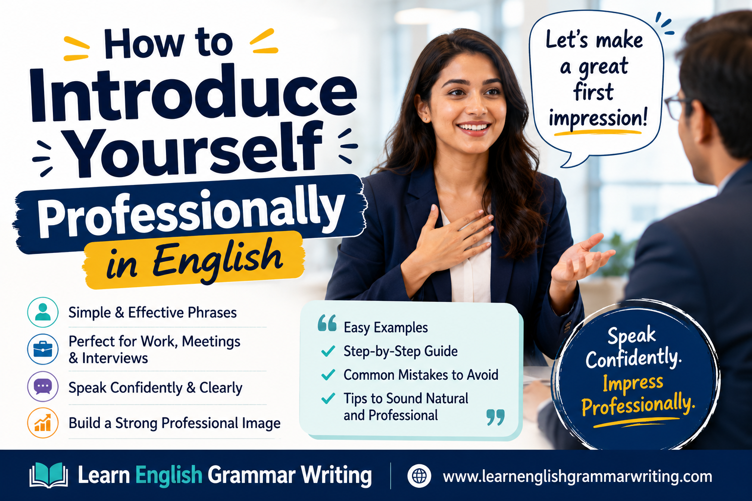 How to Introduce Yourself Professionally in English - Learn English ...